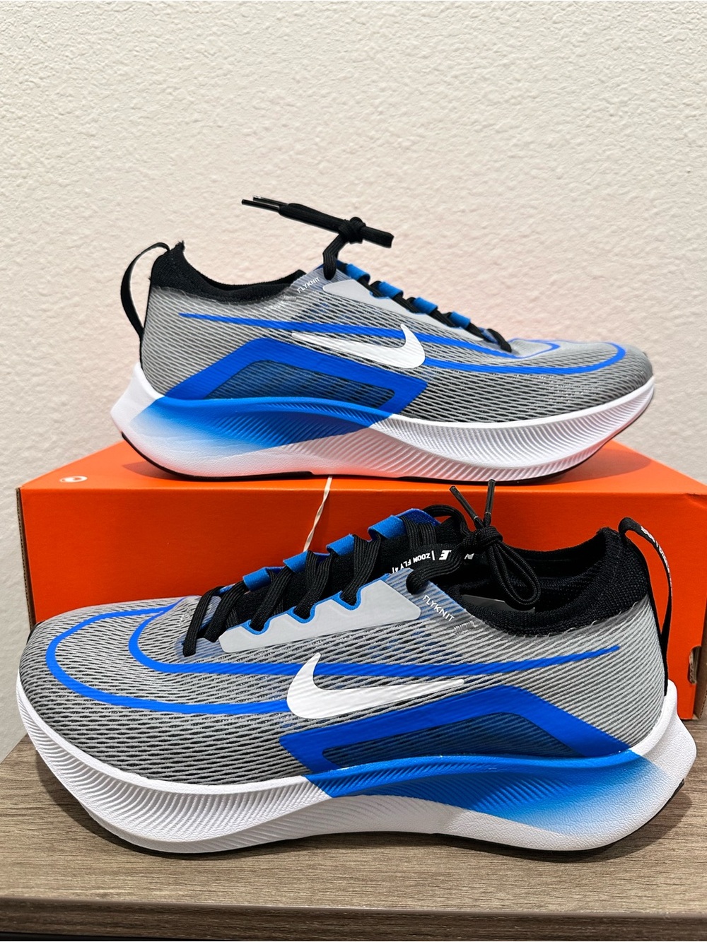 Nike Zoom Fly 4 Blue & Gray Running Shoes